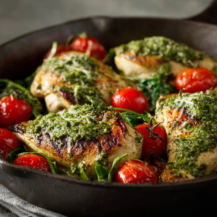 Easy One Pan Pesto Chicken