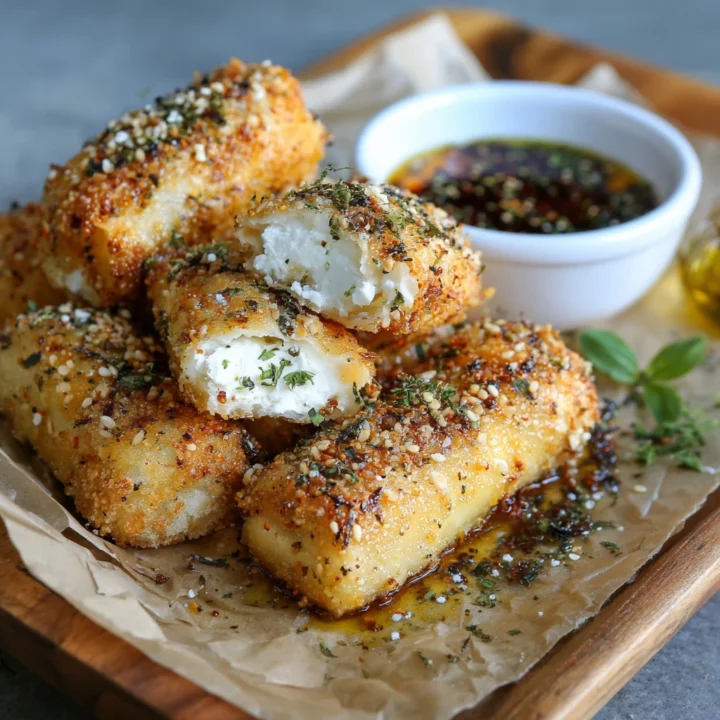 Oven Fried Feta Rolls Recipe