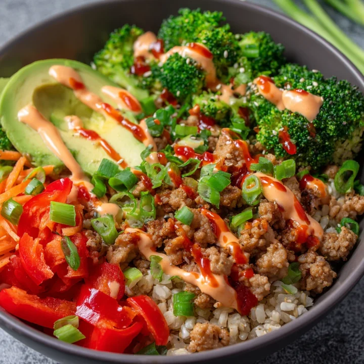 Ground Turkey Bang Bang Bowls