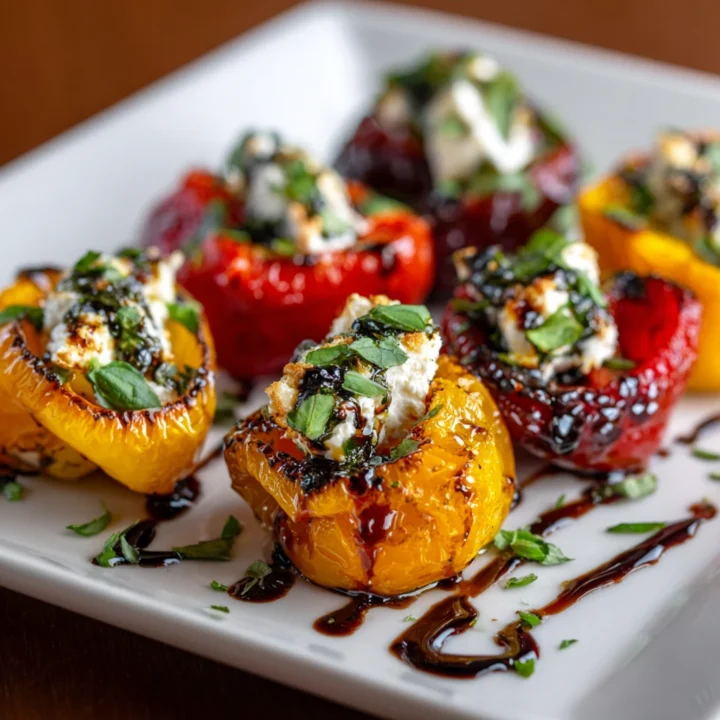 Roasted Goat Cheese Mini Peppers