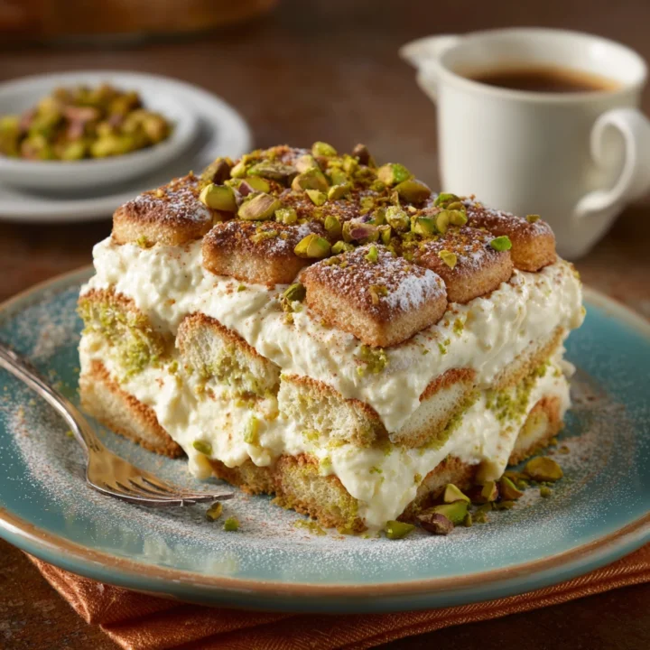 Creamy Pistachio Tiramisu Dessert Recipe