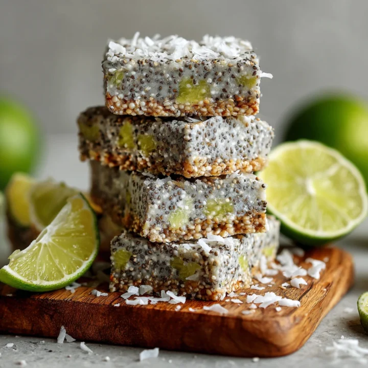 No Bake Coconut Lime Chia Bars
