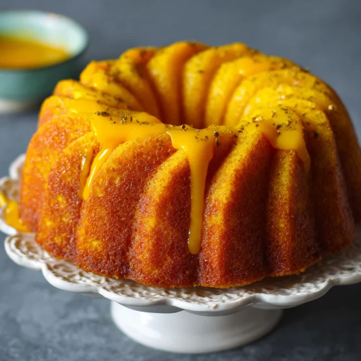 Eggless Mango Bundt Cake Recipe