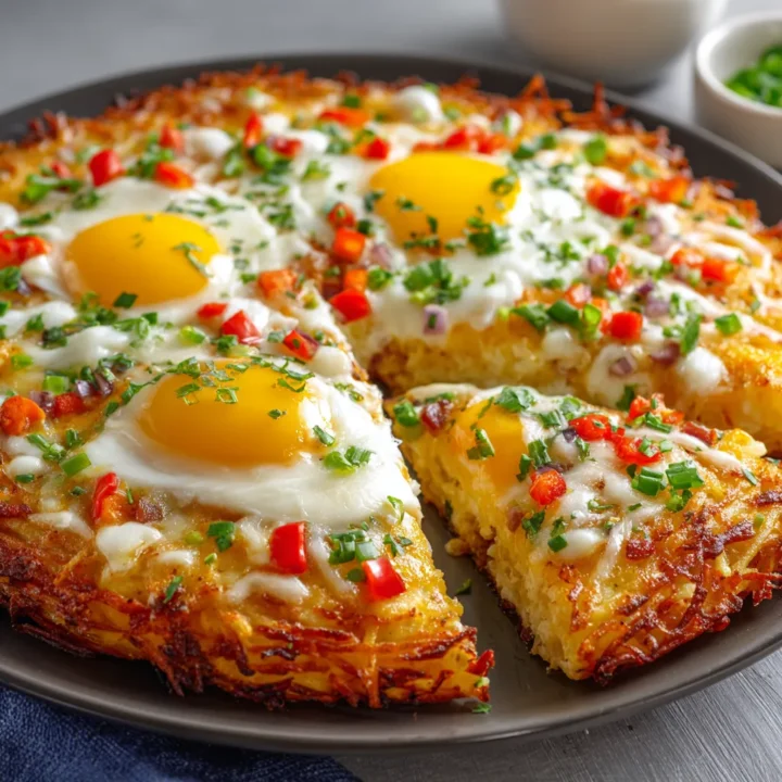 Breakfast Pizza Hash Brown Crust