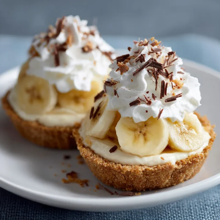 No Bake Banana Cream Pies