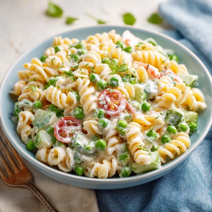 Creamy Pea Pasta Salad Recipe