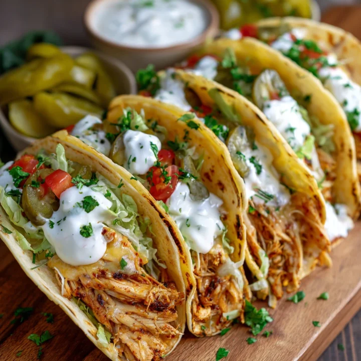 Dill Pickle Ranch Chicken Tacos