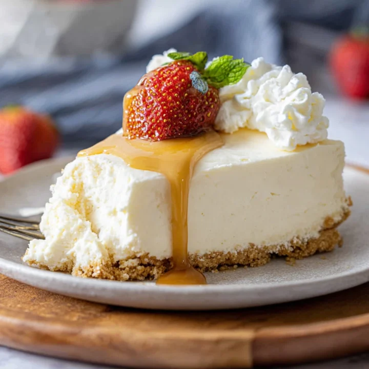 Three Ingredient No Bake Cheesecake