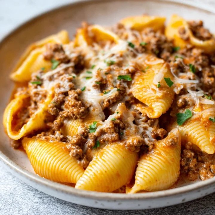Easy Creamy Beef Shells Recipe